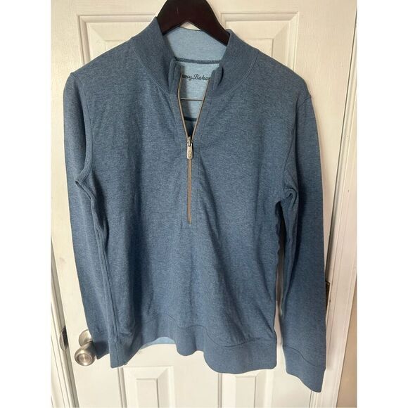 Tommy Bahama 1/4 zip sweater reversible Relaxed fit size small - Picture 1 of 4